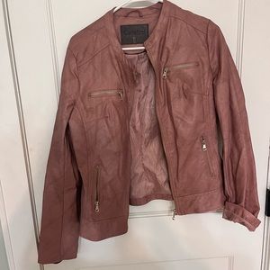 Pink leather jacket